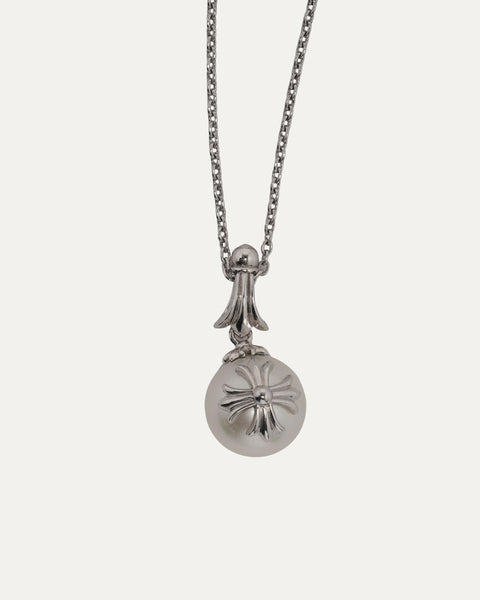 Chrome Hearts Mikimoto South Sea Pearl Pendant with White Gold