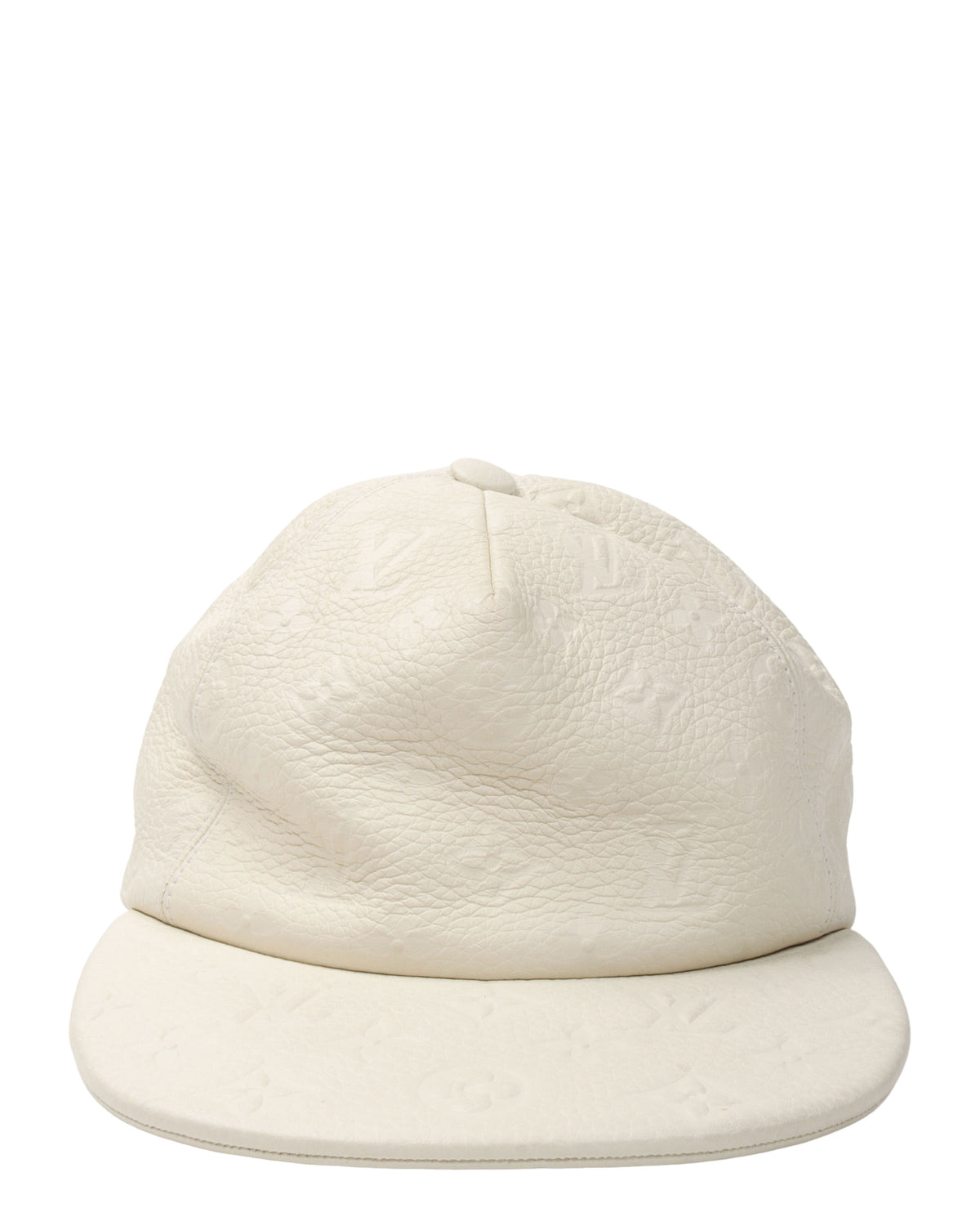 Debossed Leather Tonal Monogram Hat