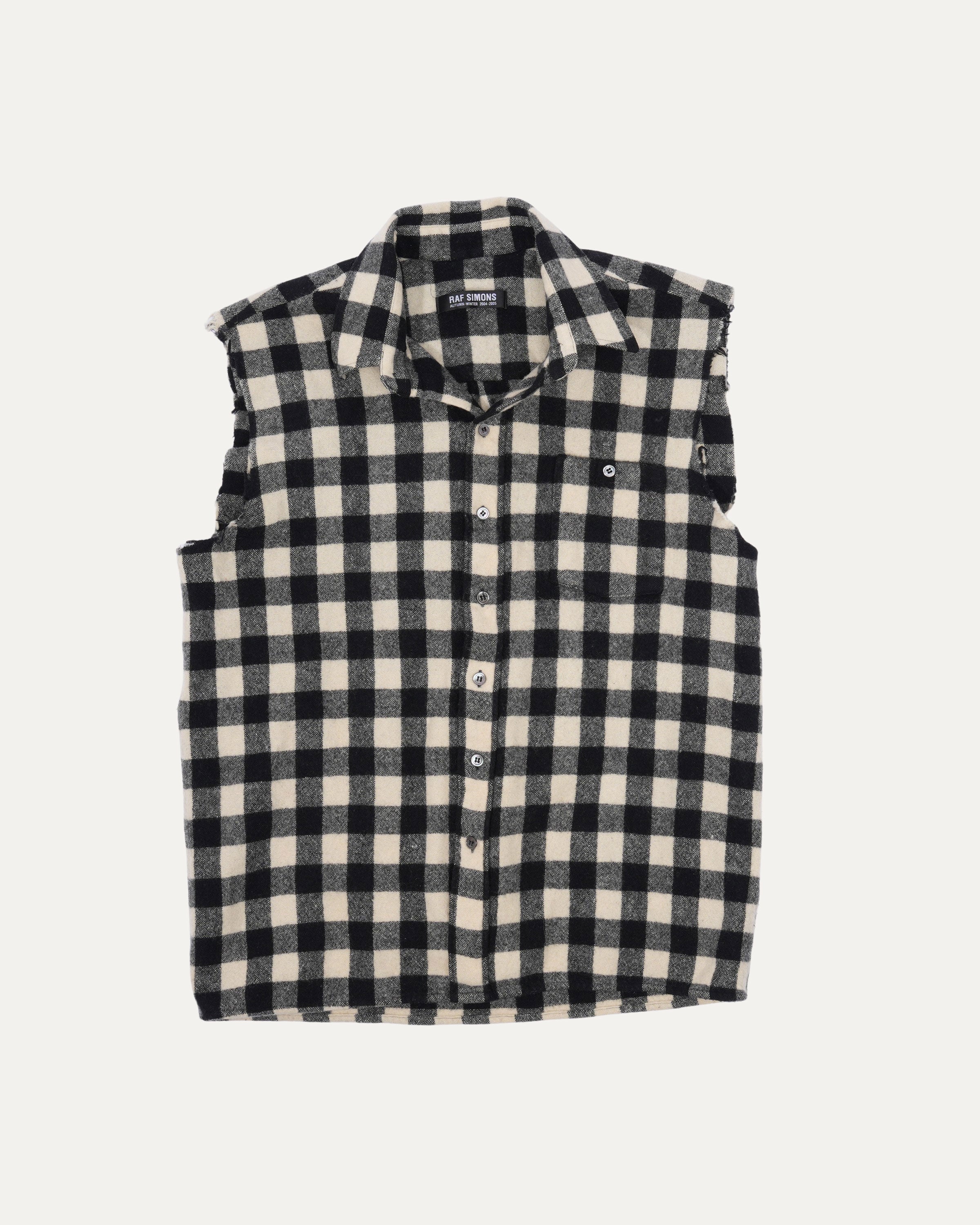 Sleeveless Flannel Shirt