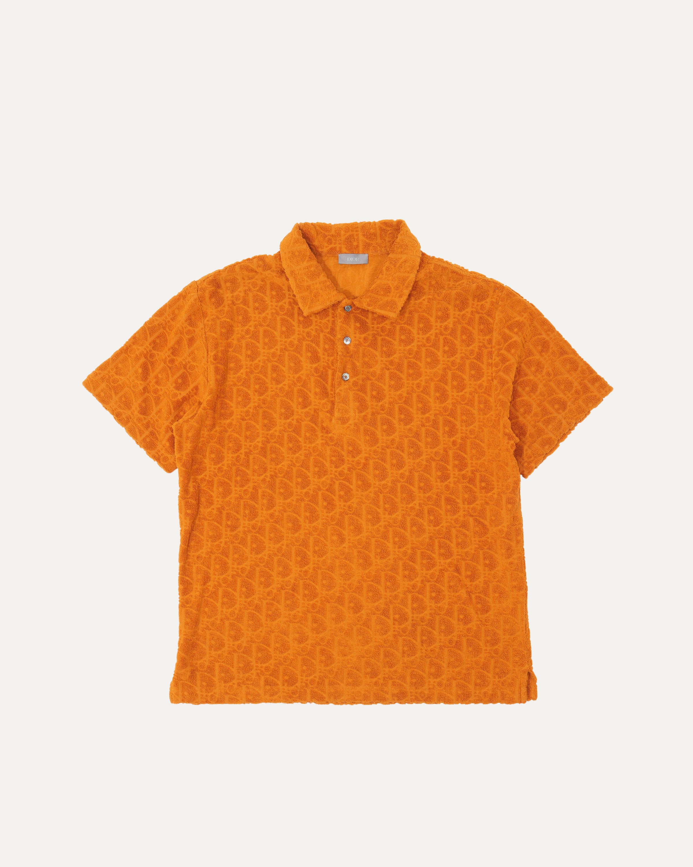 Oblique Monogram Jacquard Terry Short Sleeve Polo