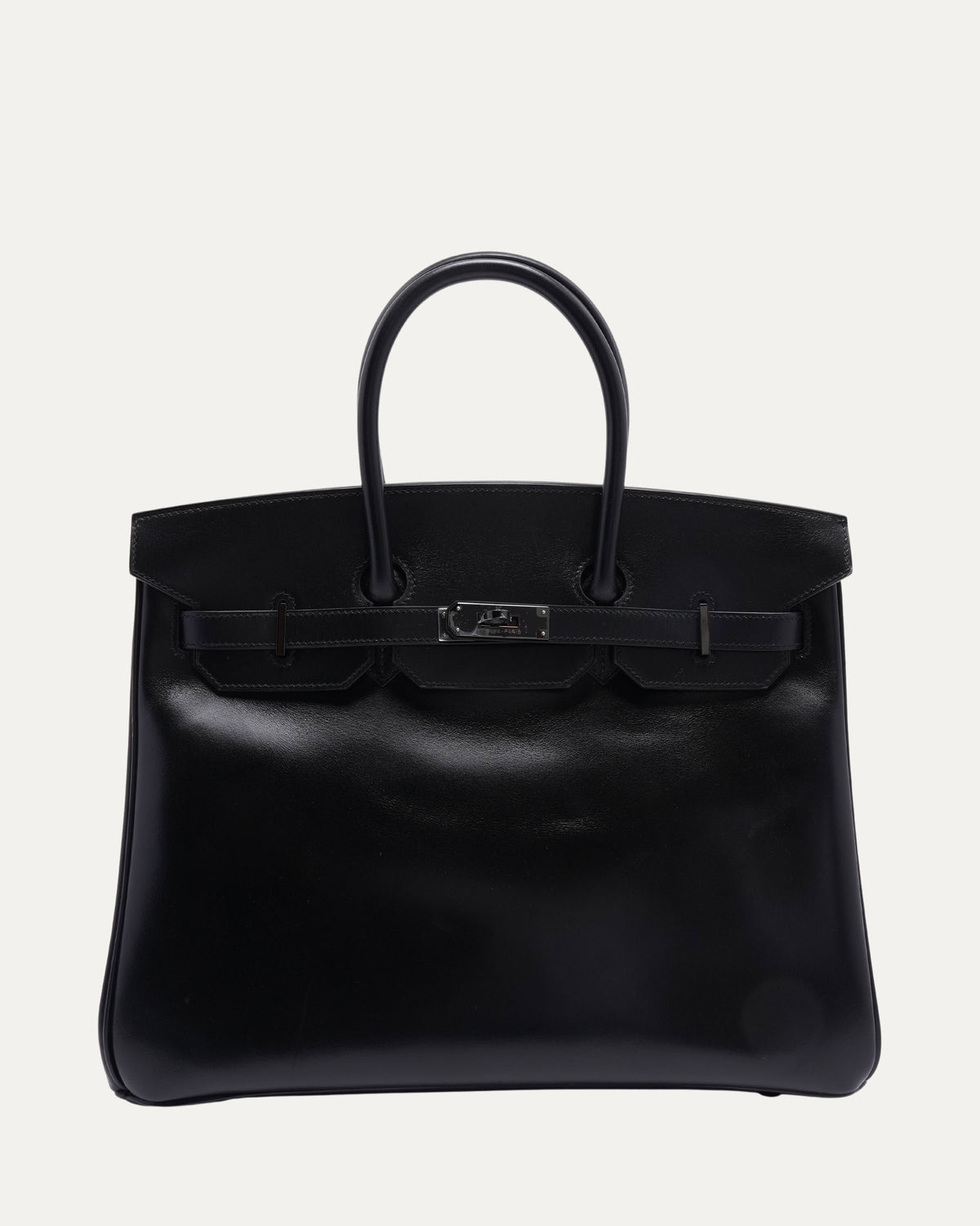 Box Leather Birkin 35 So Black PVD Hardware