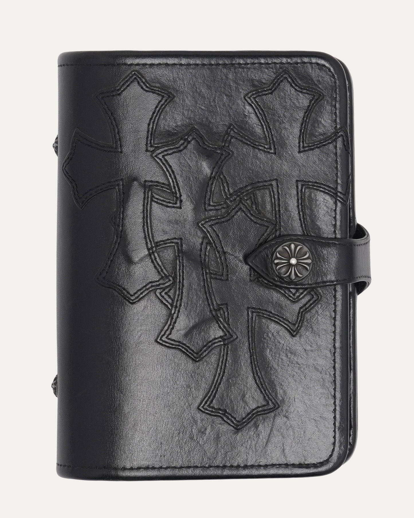Cross Patch Leather Binder