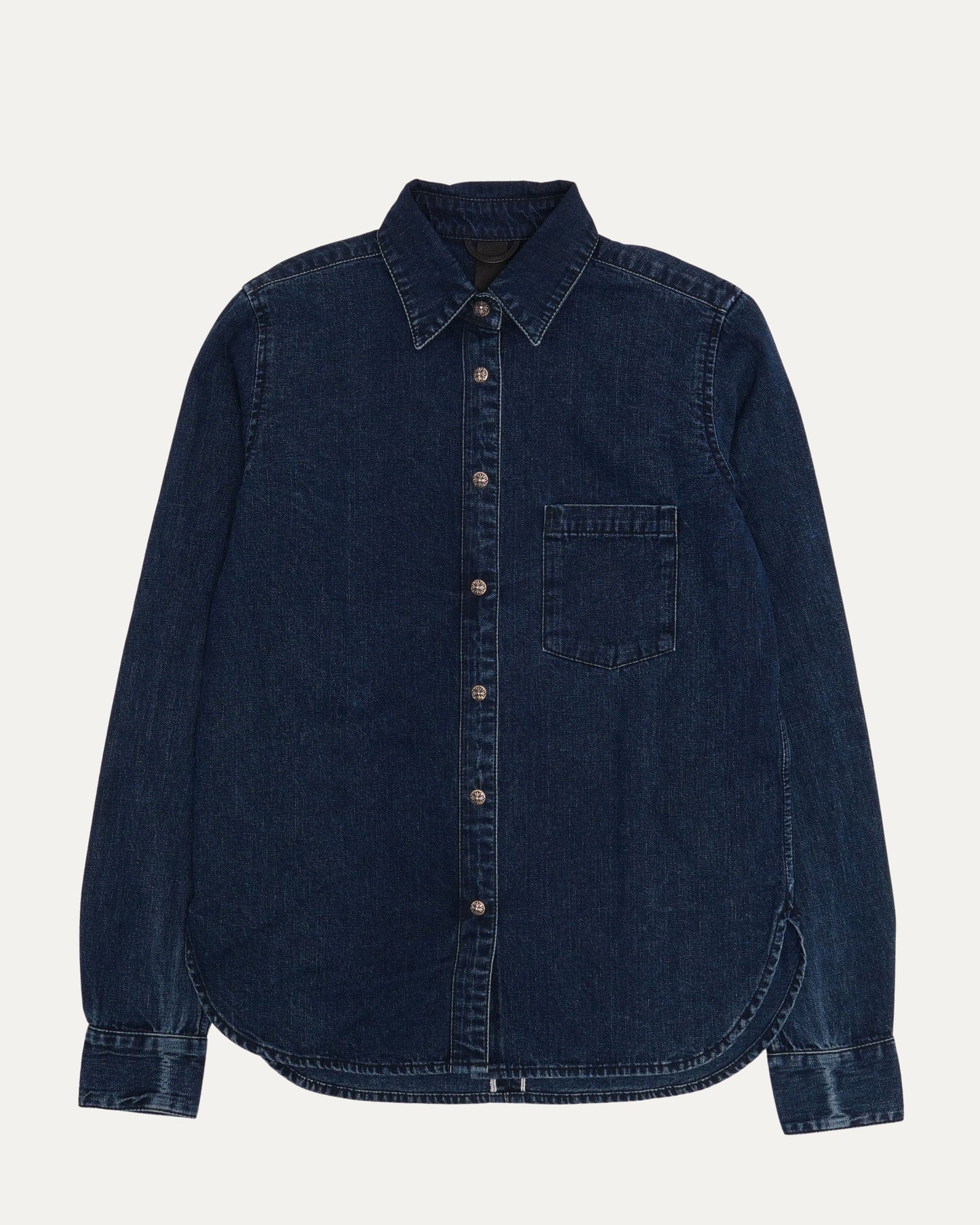 Cross Patch Loose Ends Denim Shirt