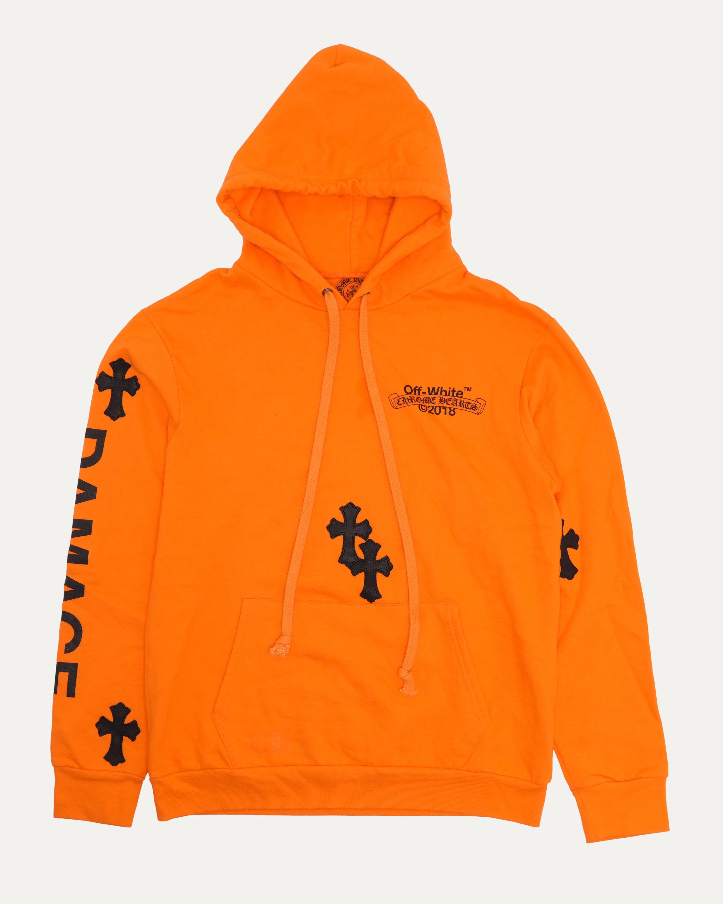 正規品 OFF-WHITE × Chrome Hearts パーカー2018 Chrome Hearts Off-White Cross Patch Hoodie – Justin Reed