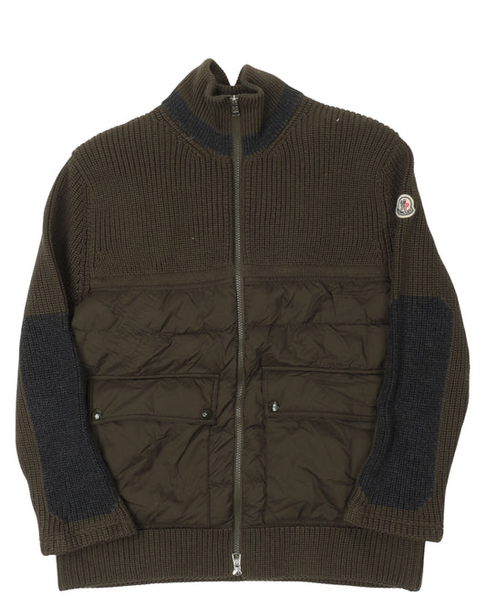Zip Up Padded Sweater