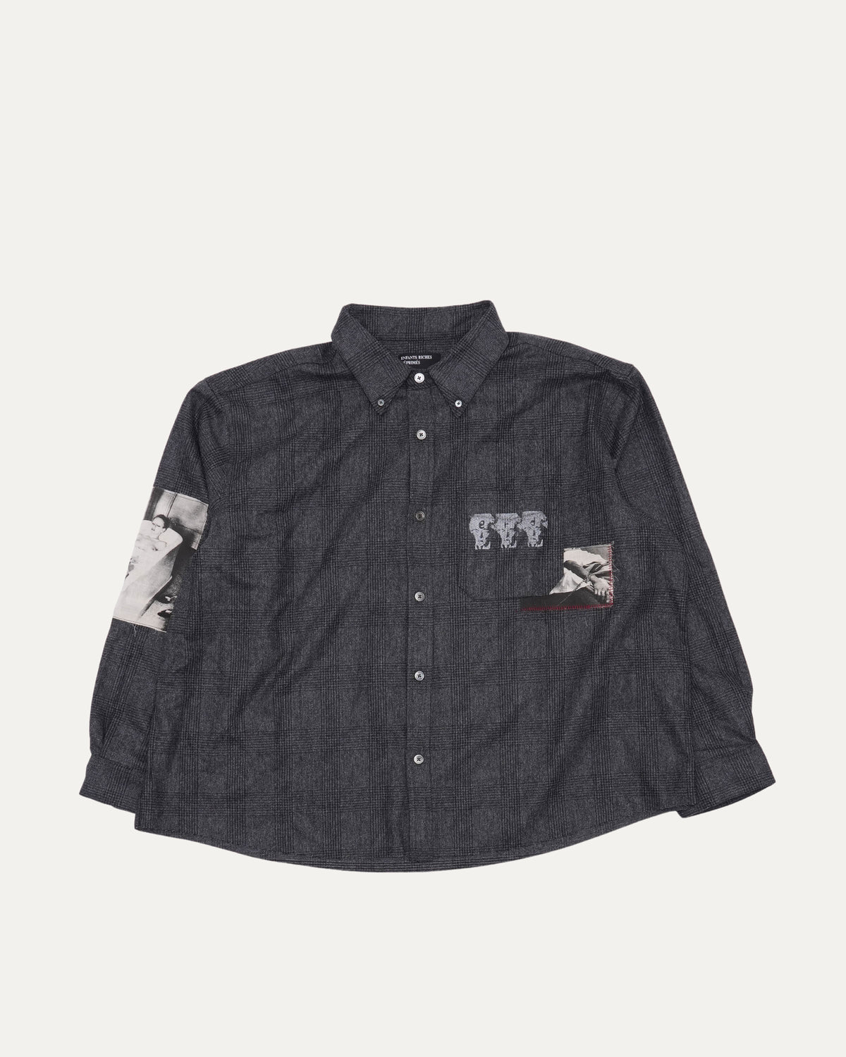 Mr Porter Exclusive Patchwork Checked Virgin Wool-Flannel Shirt