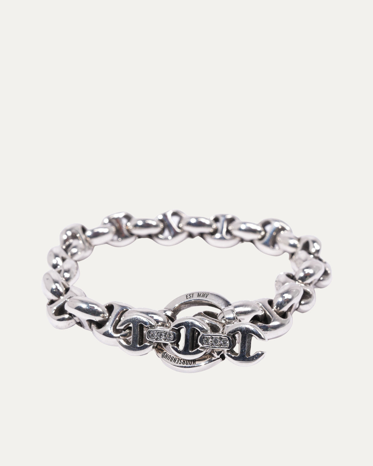 10MM Open-Link Bracelet with Diamonds
