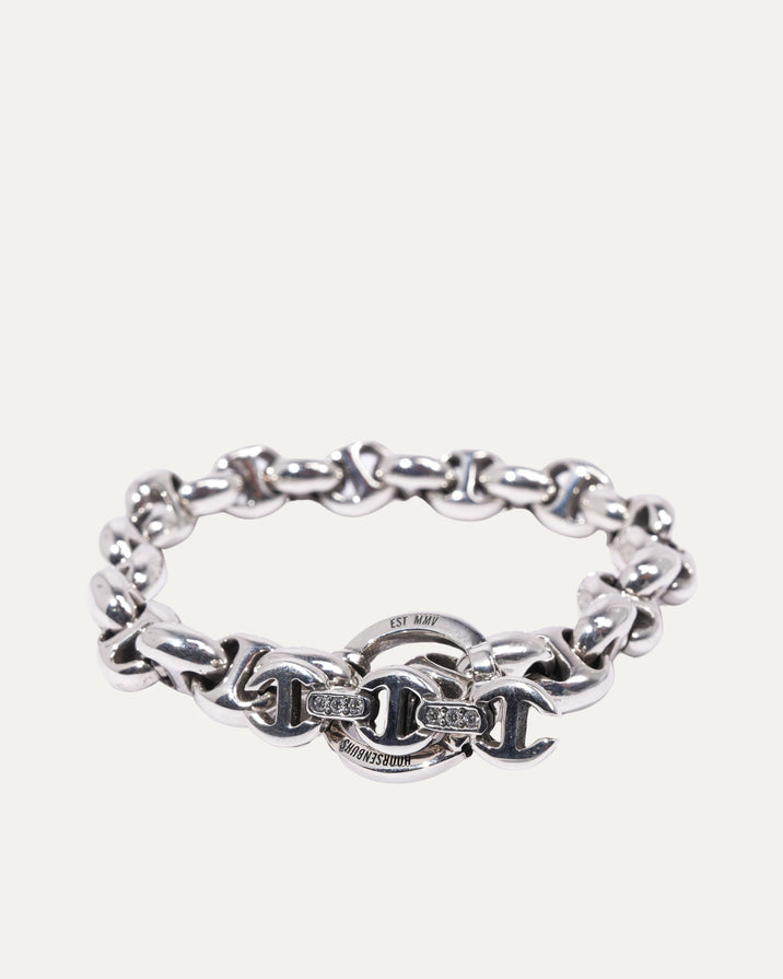 10MM Open-Link Bracelet w/ Diamond Toggle