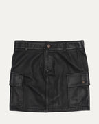 Leather Cargo Skirt