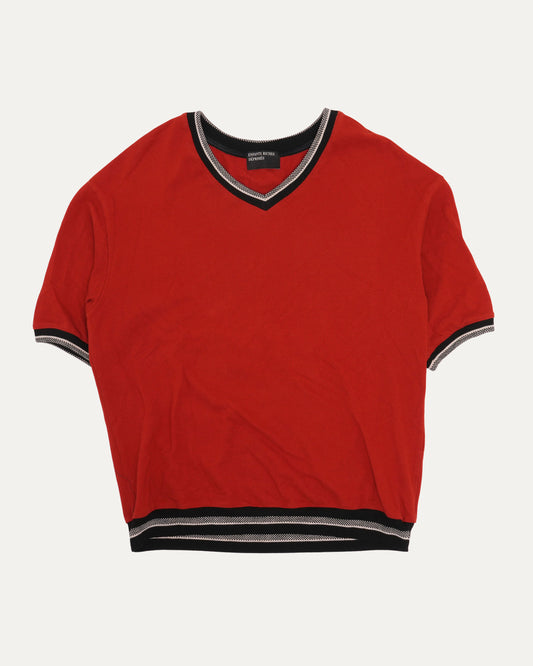 V-Neck Knit T-Shirt