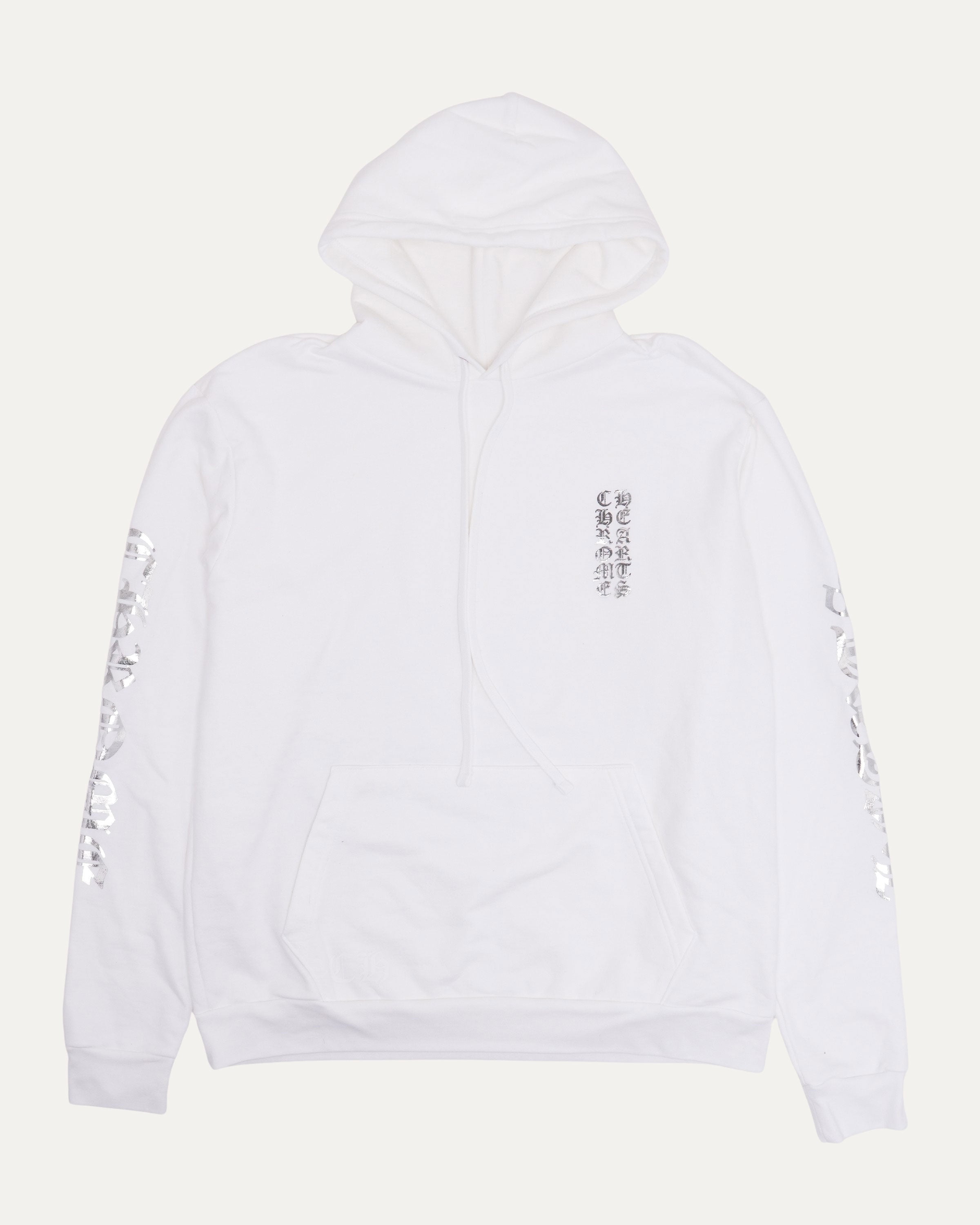 Chrome Hearts Metallic Print Vertical Logo Hoodie – Justin Reed