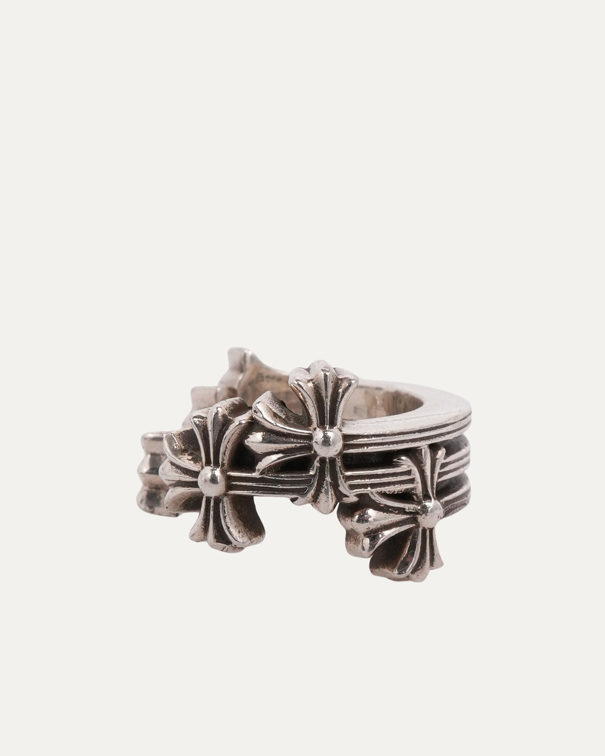 Triple Cross Curve Ring