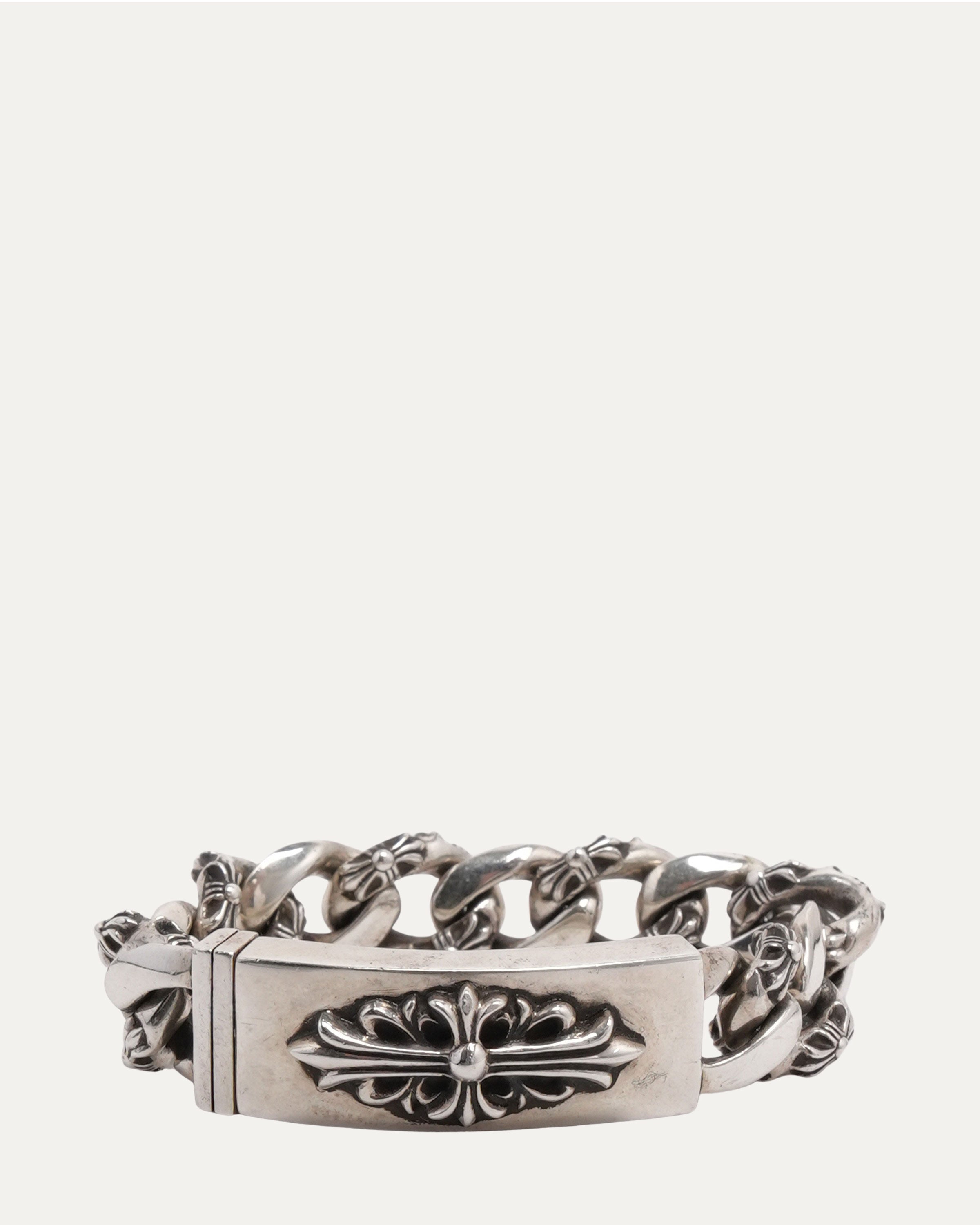 Chrome Hearts Floral Cross Fancy Link ID Bracelet – Justin Reed