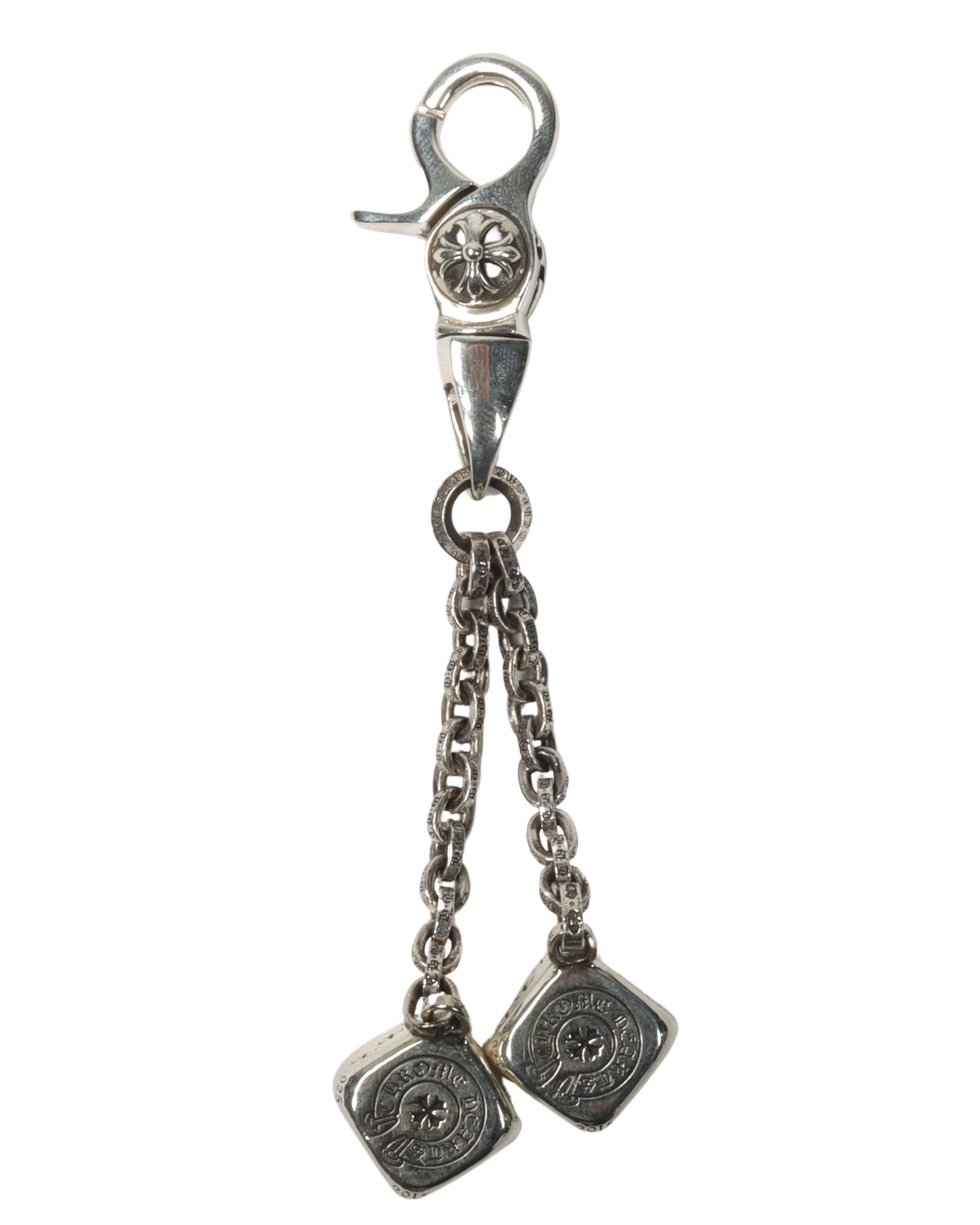 Silver Dice Keychain Clip