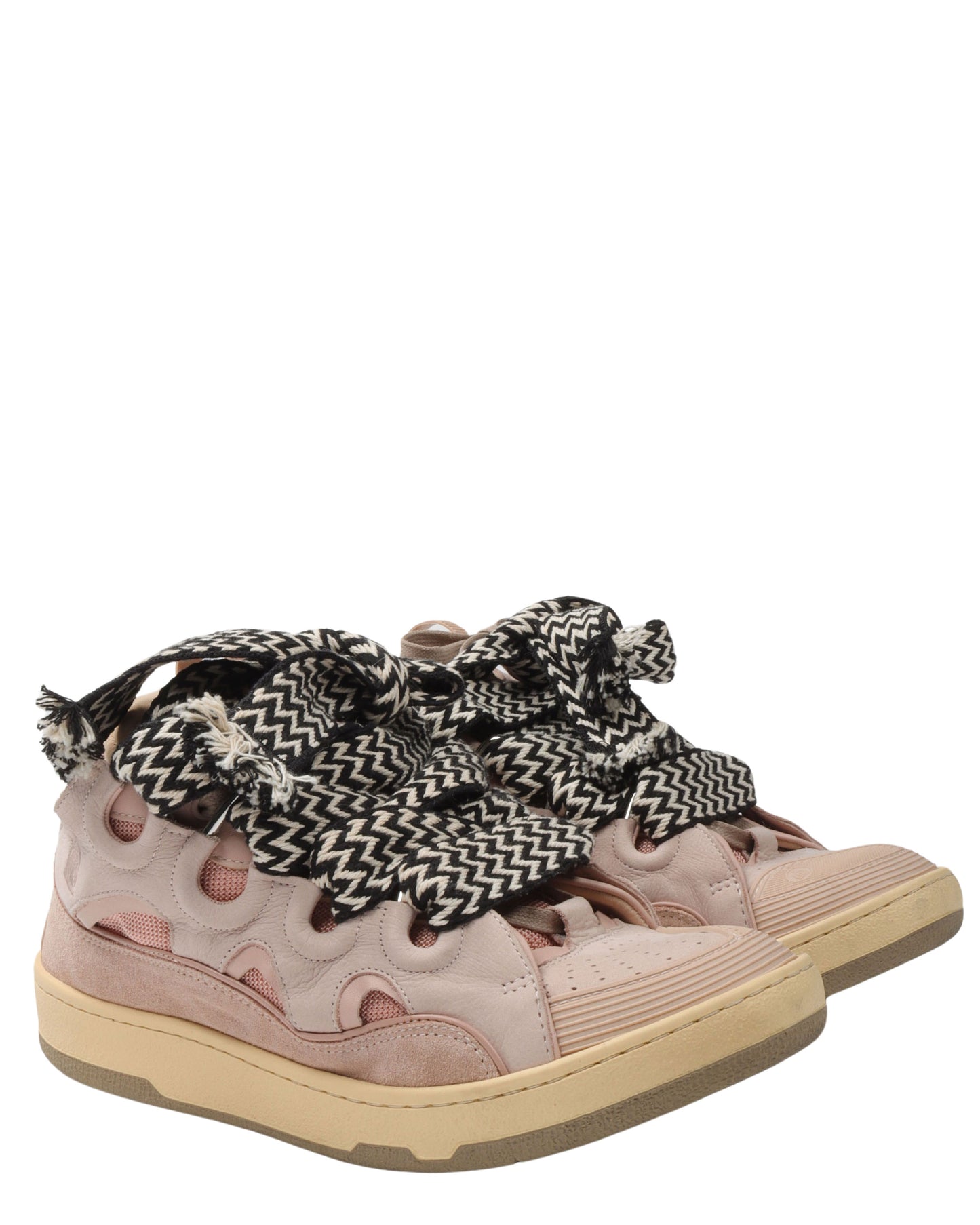 Leather Curb Sneakers
