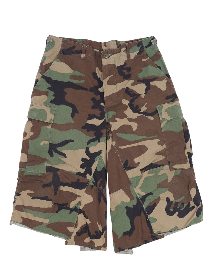 Cut Off Camouflage Cargo Shorts