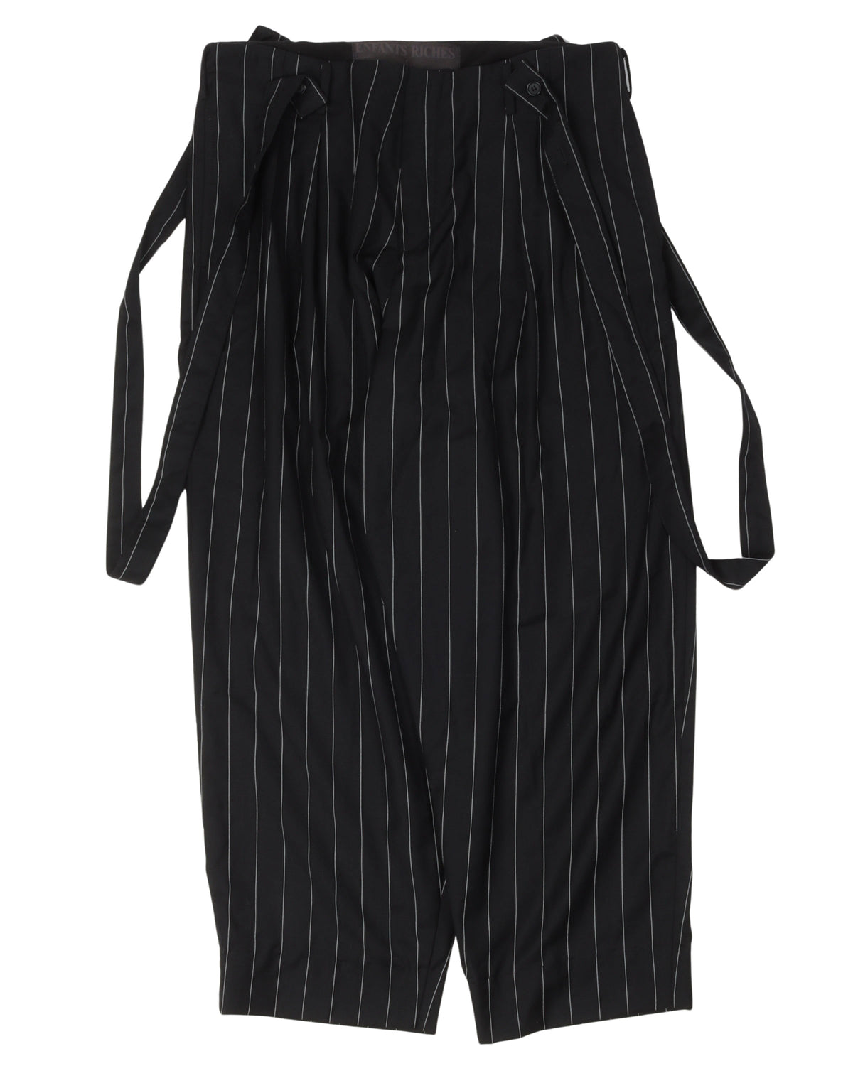Pinstripe Wool Suspender Trousers