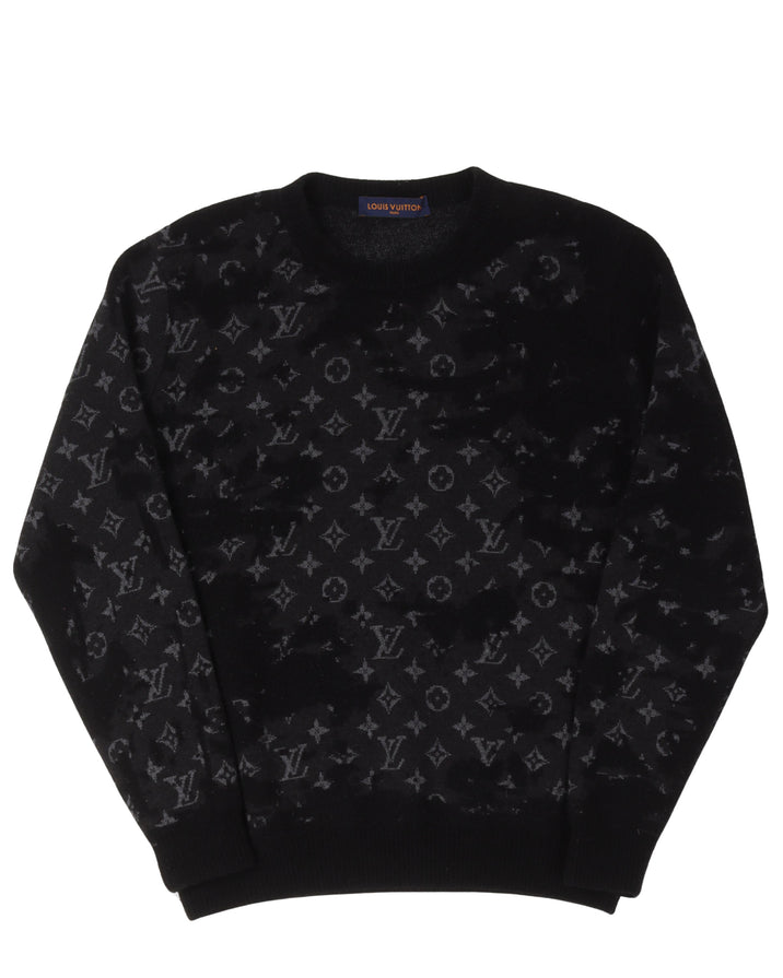 Louis Vuitton Signature Hoodie with Embroidery BLACK. Size 4L