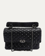 Quilted Rocketed Flap Bag