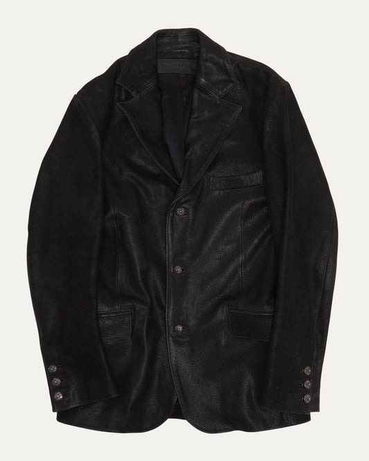 Blistered Leather Blazer