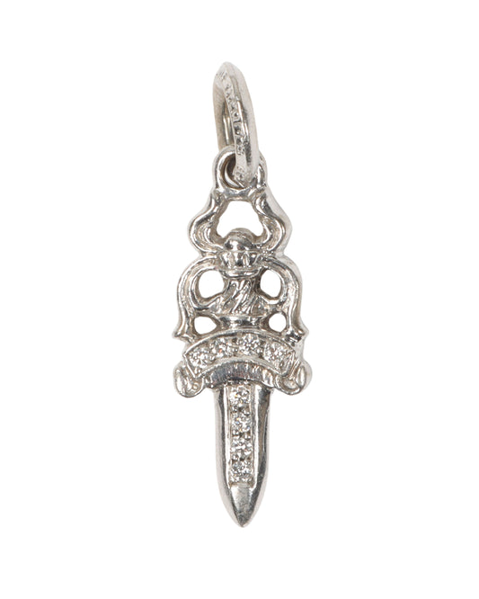 White Gold Diamond Dagger Pendant