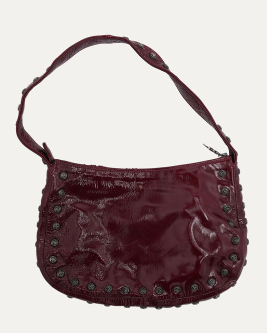 Vine Ball Embellished Patent Leather Handbag