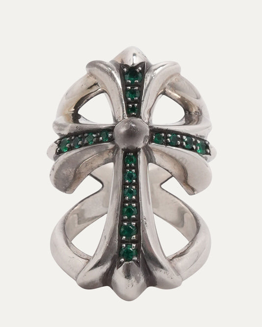 Emerald Infinity Ring