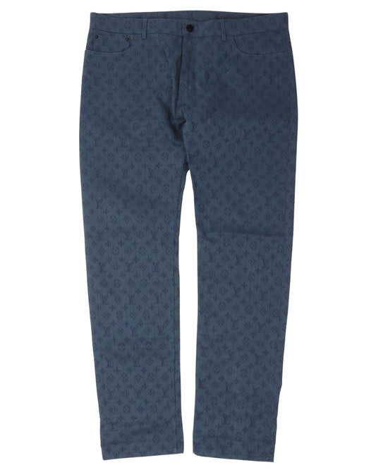 Indigo Monogram Jeans