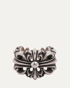Double Floral Cross Ring