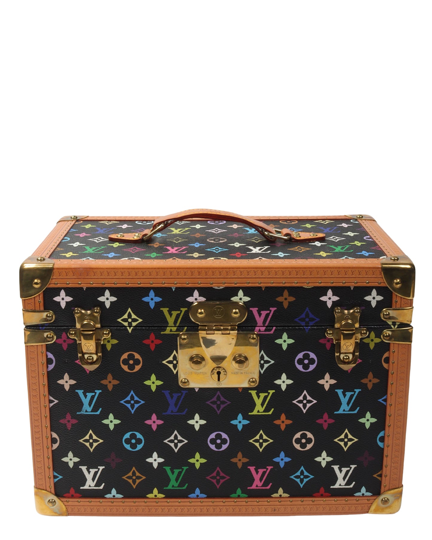 Takashi Murakami Black Monogram Multicolor Canvas Boite Pharmacie