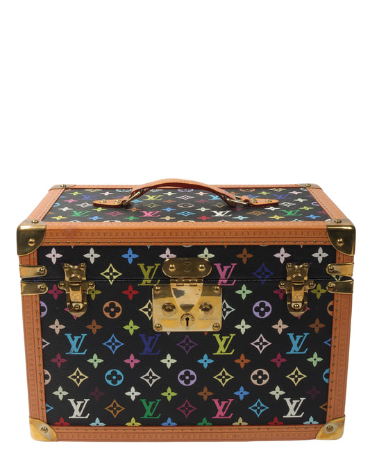 Takashi Murakami Black Monogram Multicolor Canvas Boite Pharmacie