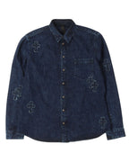 Cross Patch Denim Work Shirt