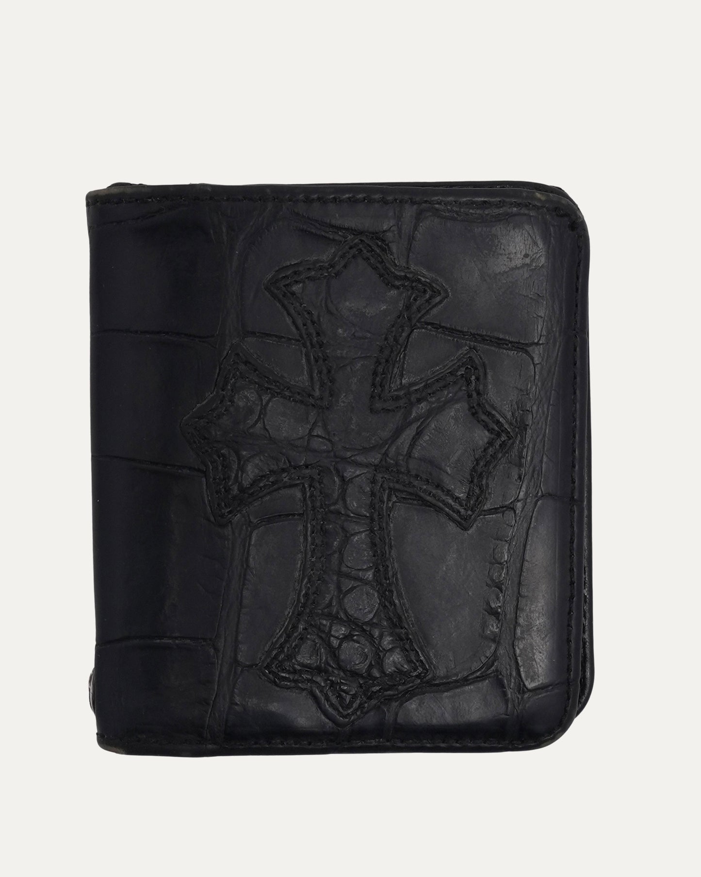Alligator Cross Patch Bifold Wallet