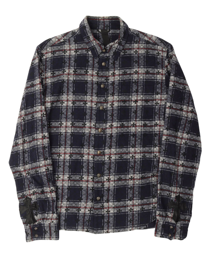 Monogram Cross Patch Flannel Shirt