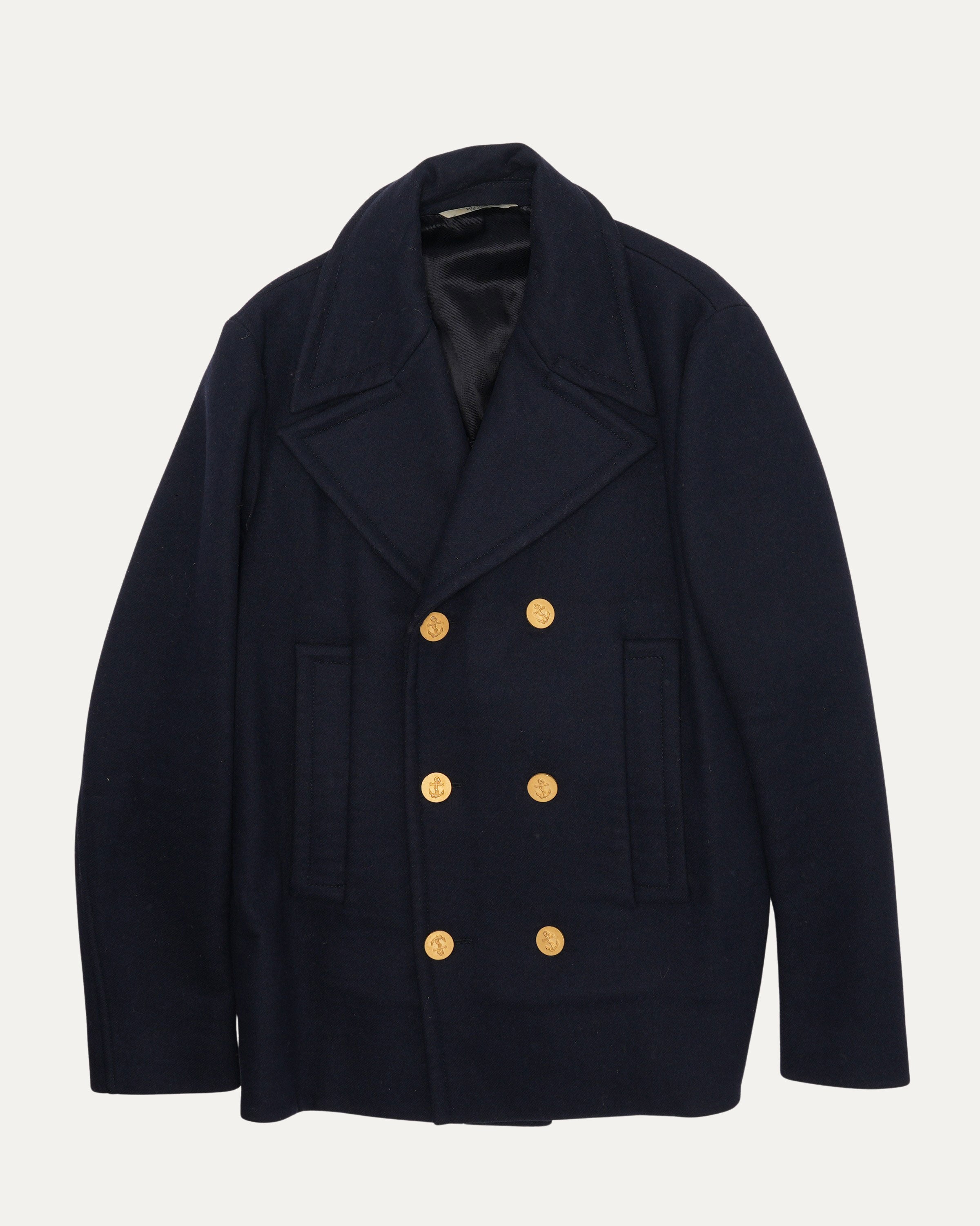 Wool Double-Breasted Peacoat