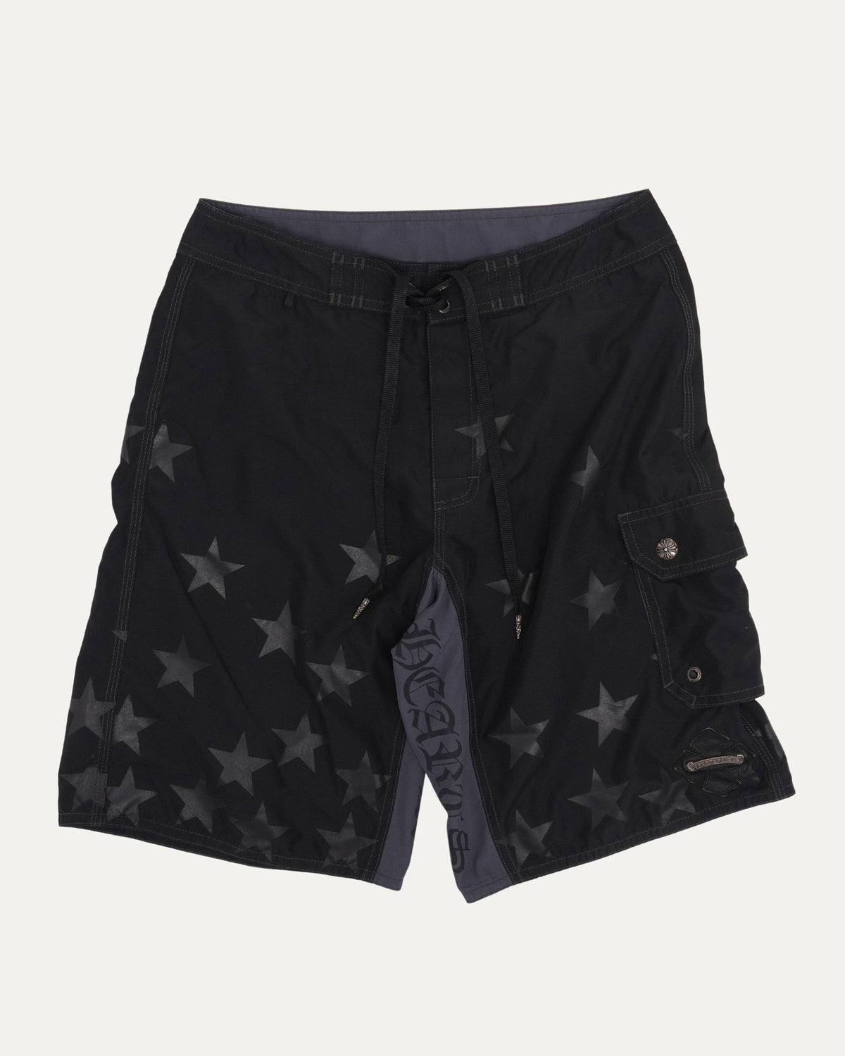 Plus Cross Patch Star Print Board Shorts