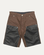 Nylon Leather Double Knee Shorts