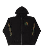 Camouflage Cemetery Cross Zip Up Hoodie