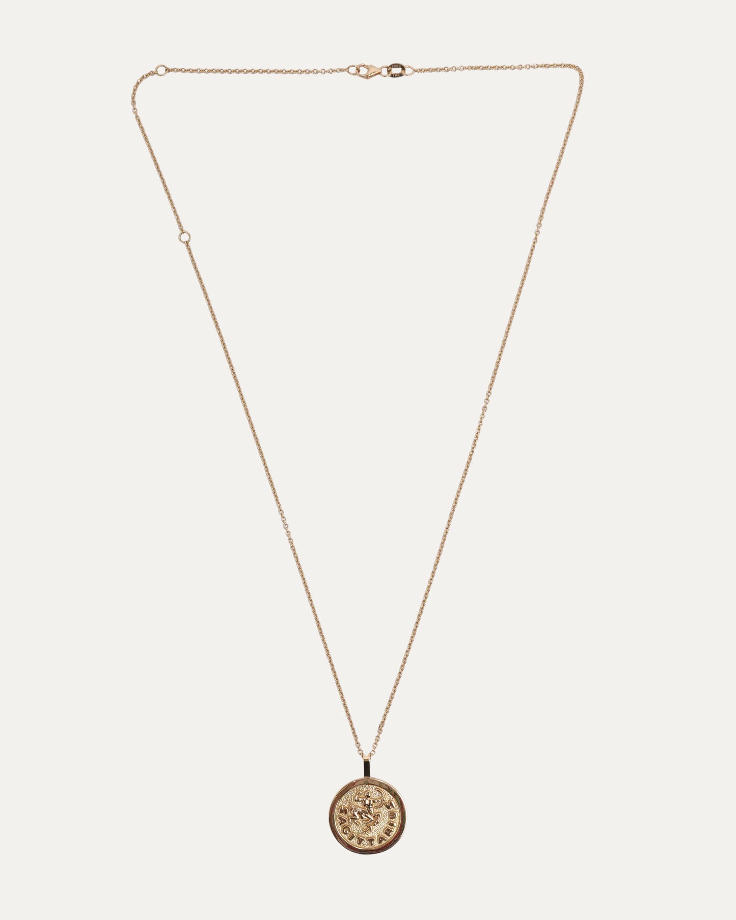 Gold Sagittarius Coin Necklace