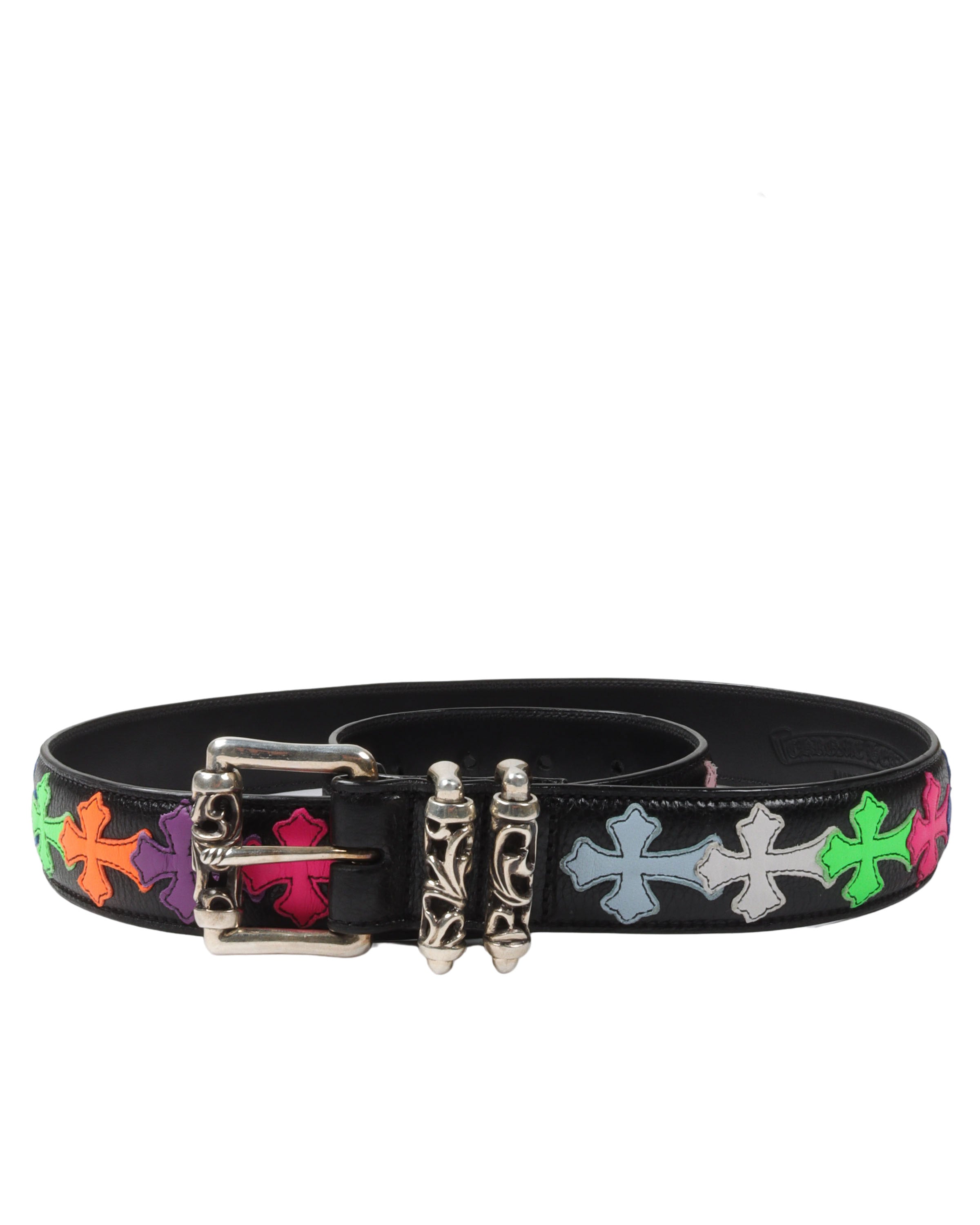 Multicolor Cross Patch Roller Belt