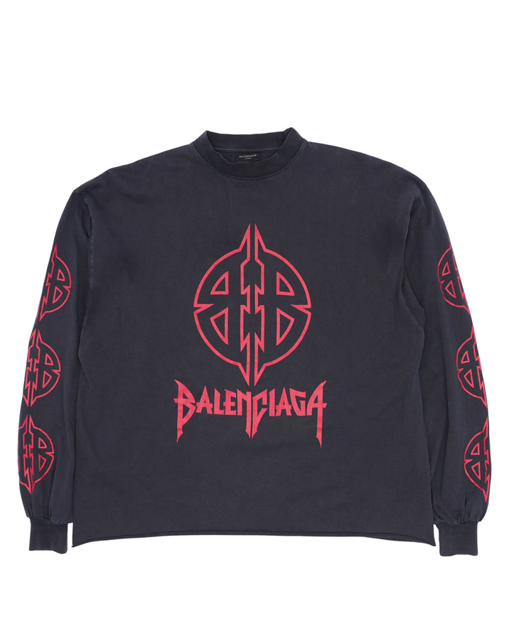 Metal Logo Long Sleeve T-Shirt