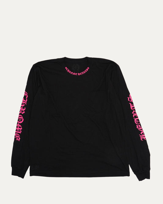 Neck Logo Long Sleeve Pocket T-Shirt