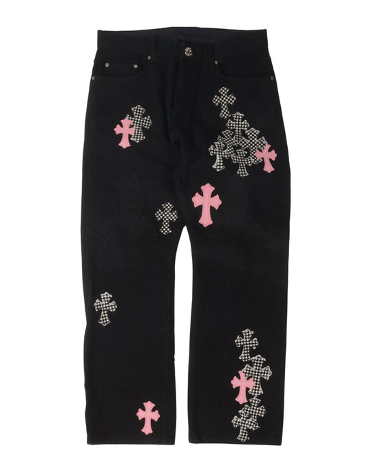 Cross Patch Fleur Knee Jeans