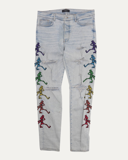 Grateful Dead Dancing Skeleton MX1 Jeans