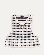 Striped Sequin Knit Crop Top
