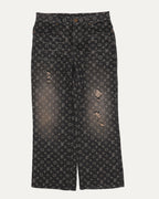 Distressed Monogram Jeans