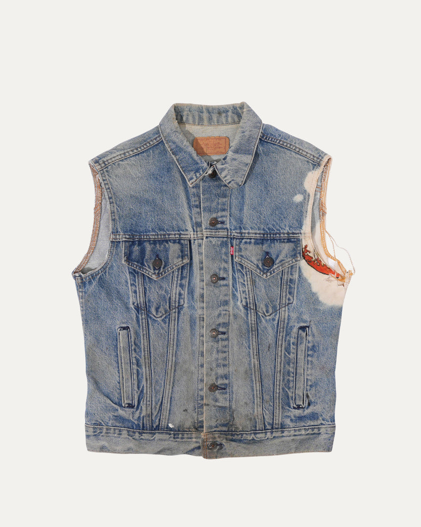 Custom Painted Levi's Denim Vest