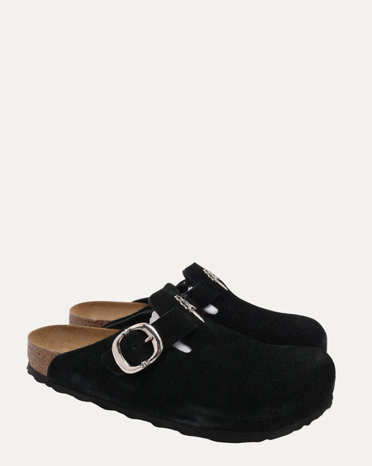 Dagger Embellished Birkenstock Boston Suede Mule