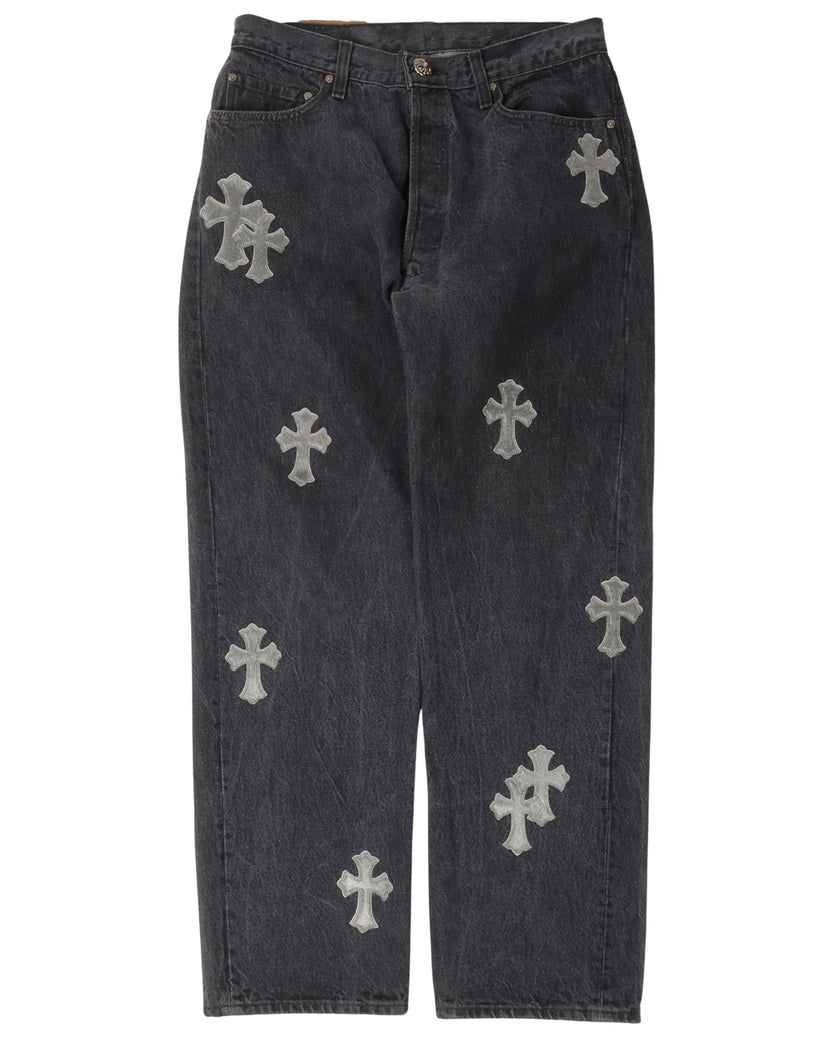 Pony Hair Cross Patch Jeans