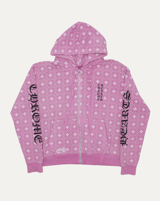 Monogram Zip Up Hoodie